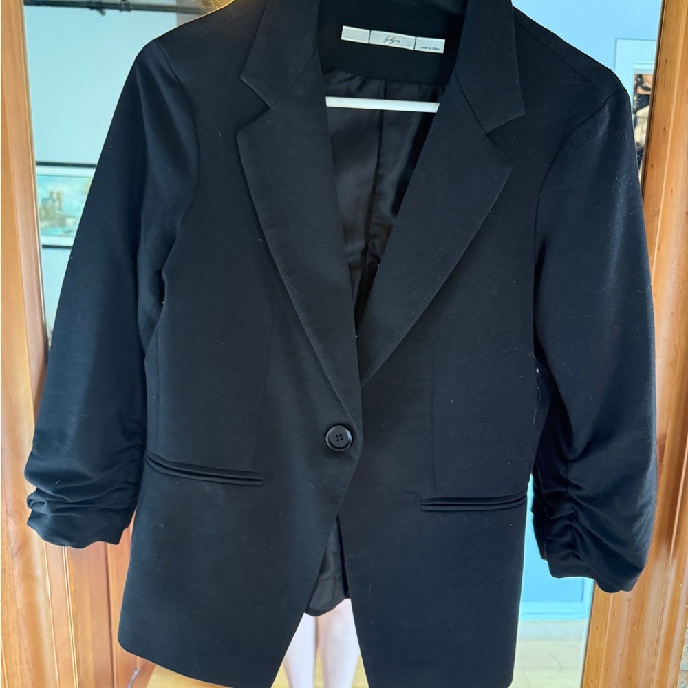 H&M Black Blazer Classic Tailored Suit Jacket
